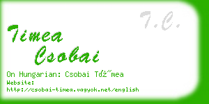 timea csobai business card